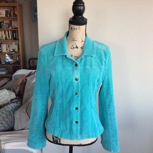 90’ Turquoise corduroy jacket